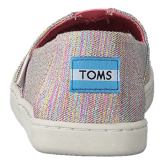 Alpargata Youth Pink Multi Twill Glimmer