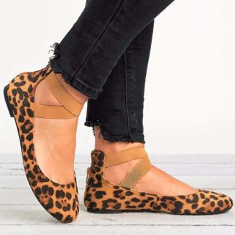Betty - Dames platte schoenen met kriskrasband