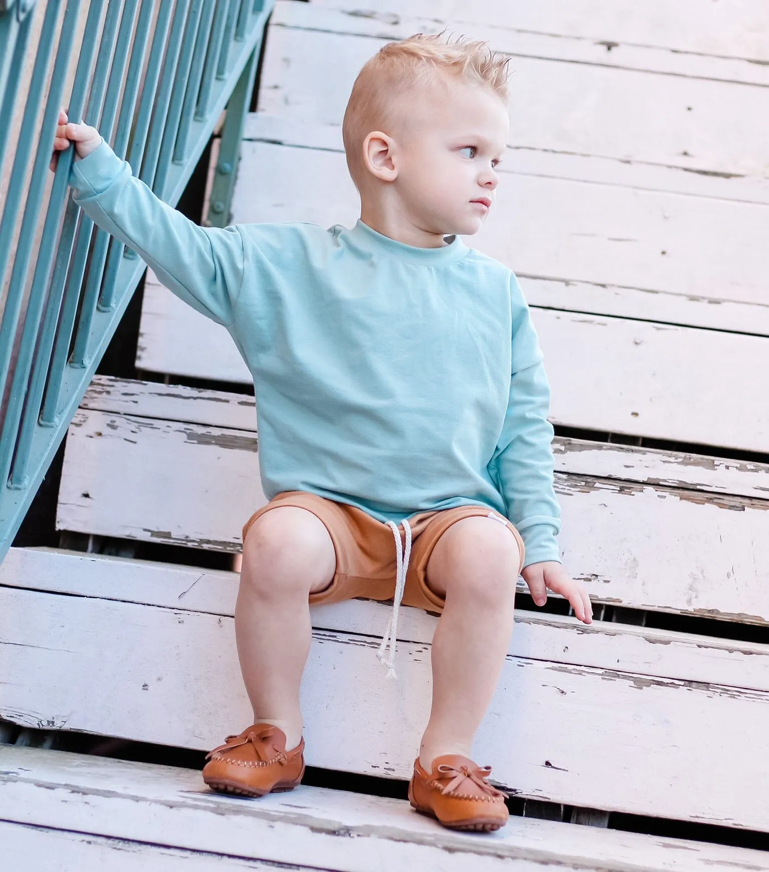 Boys' Leather Moccasin Caramel