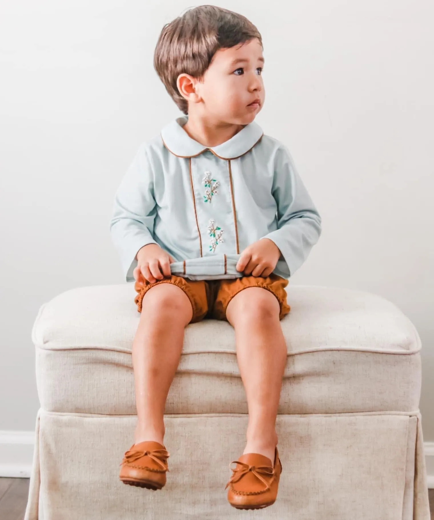 Boys' Leather Moccasin Caramel