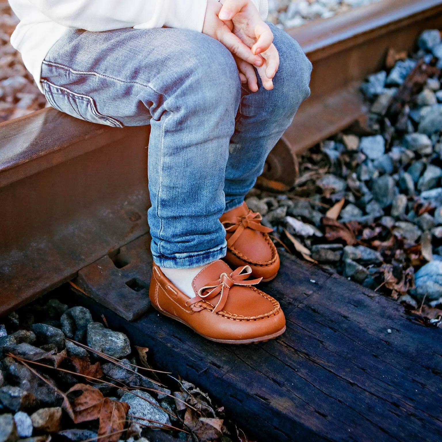 Boys' Leather Moccasin Caramel
