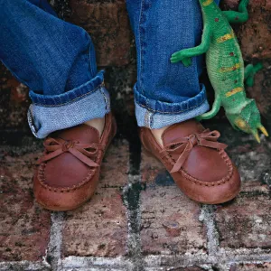 Boys' Leather Moccasin Chocolate