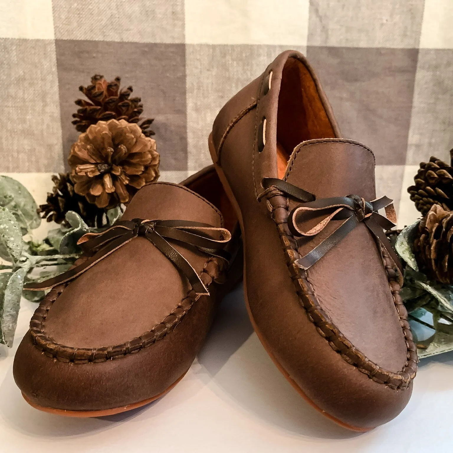 Boys' Leather Moccasin Chocolate