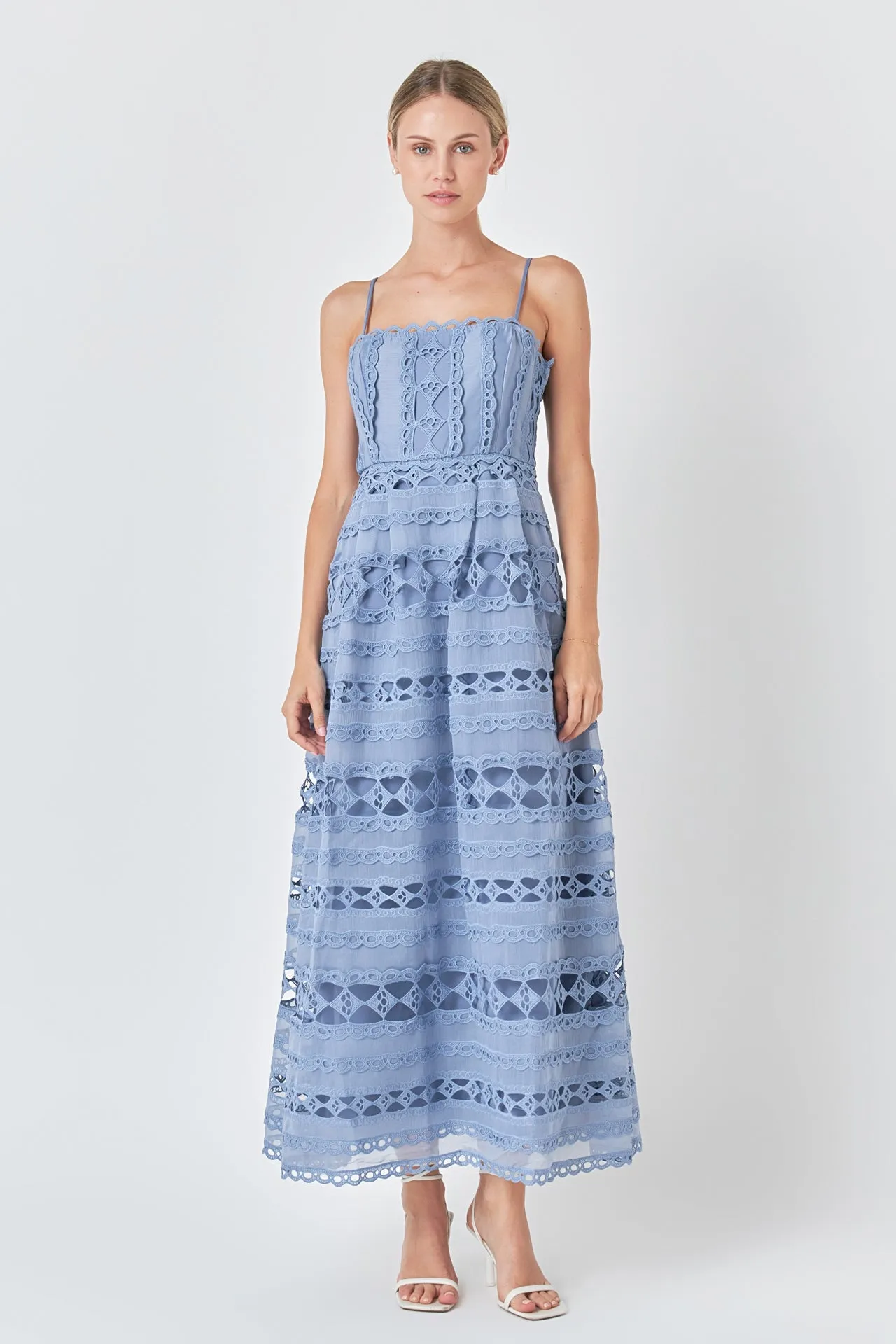 Combination Lace Maxi Dress