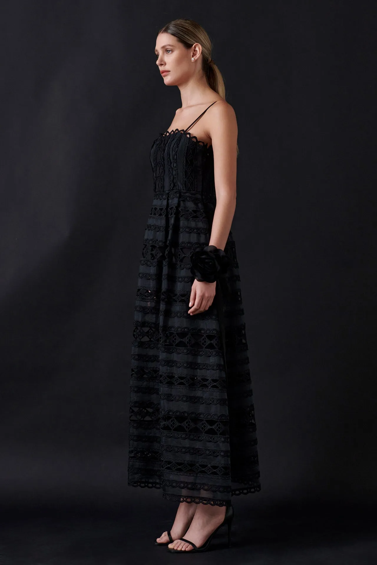 Combination Lace Maxi Dress