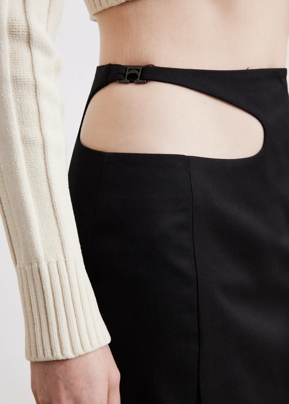 Curve Hole Mini Skirt