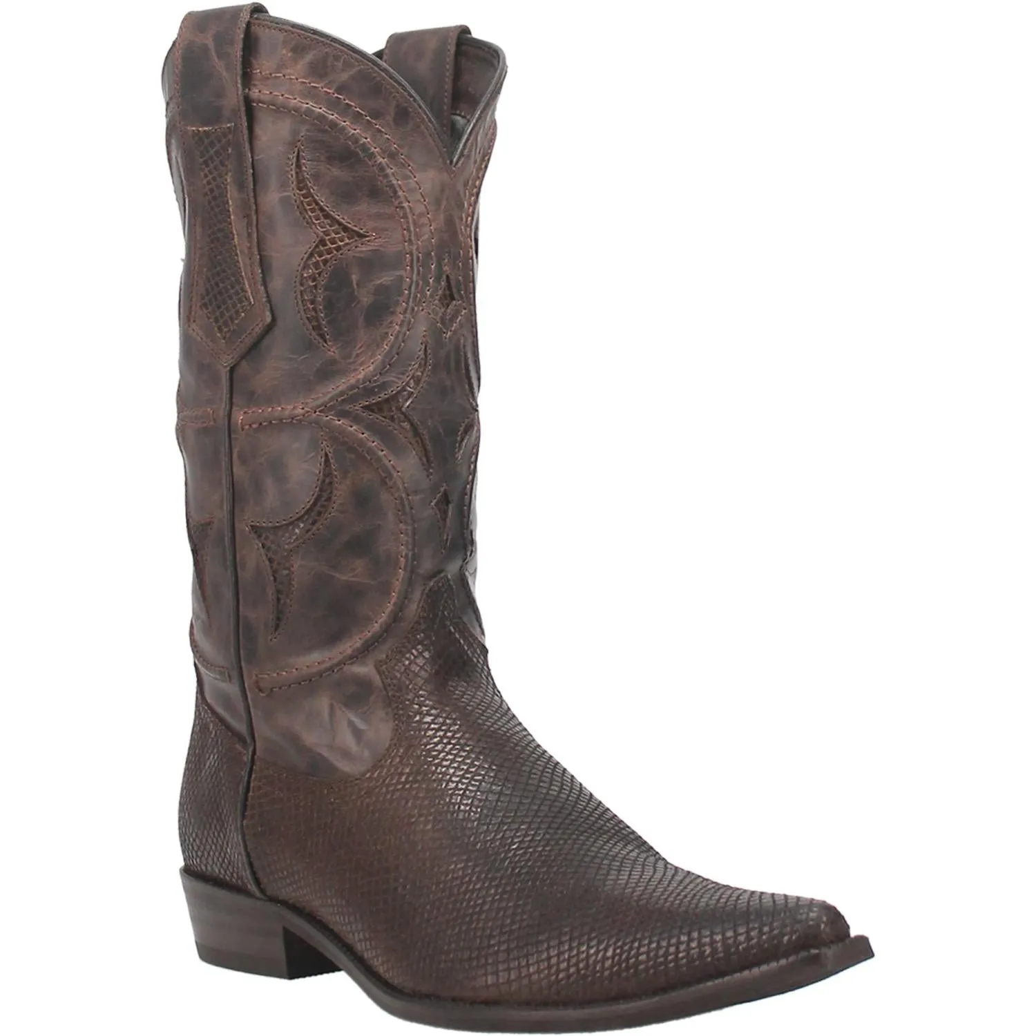Dodge City Brown Leather Detailing Boots (DS)