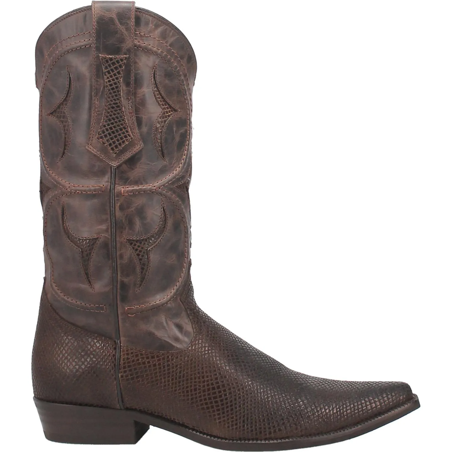 Dodge City Brown Leather Detailing Boots (DS)