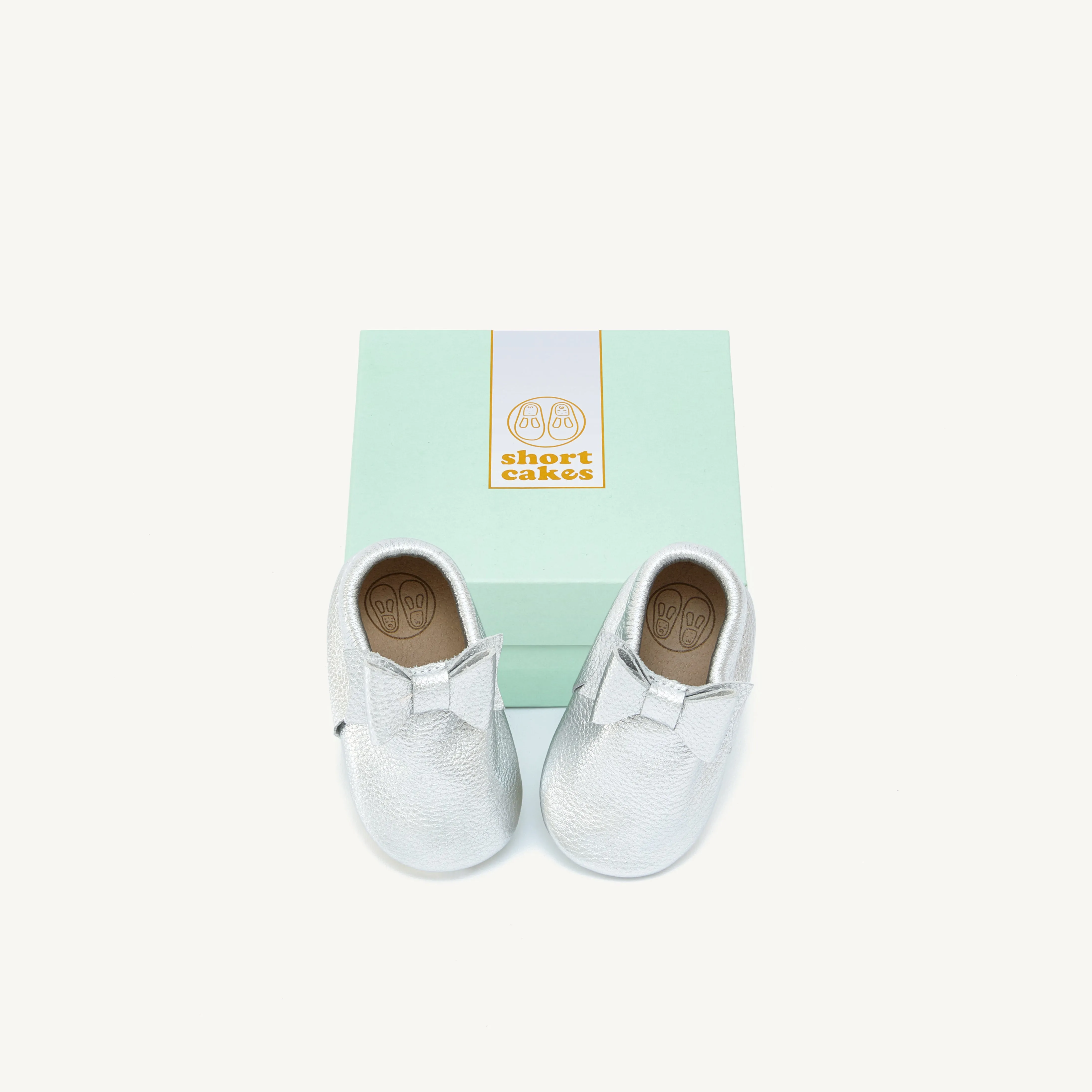 elsa silver baby moccasins