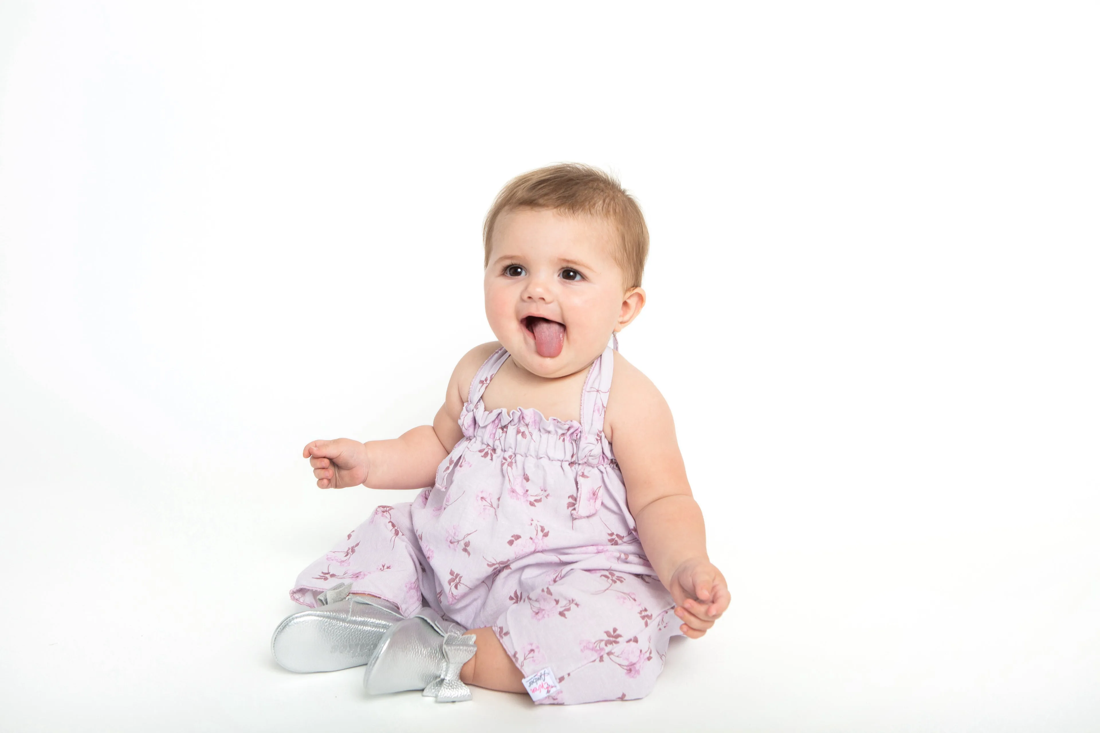 elsa silver baby moccasins