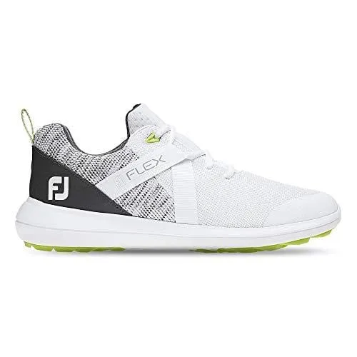 FootJoy Men's Flex Golf Shoes White 10.5 M Grey, US
