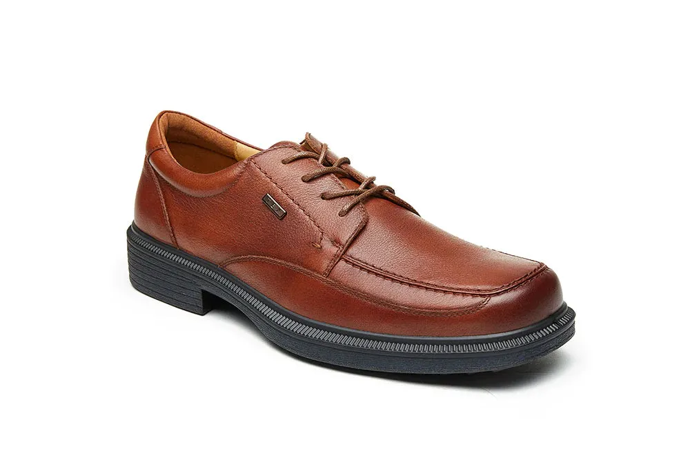 G-Comfort Men's Cognac Tan Tex Softnappa Lace up Shoes A-996