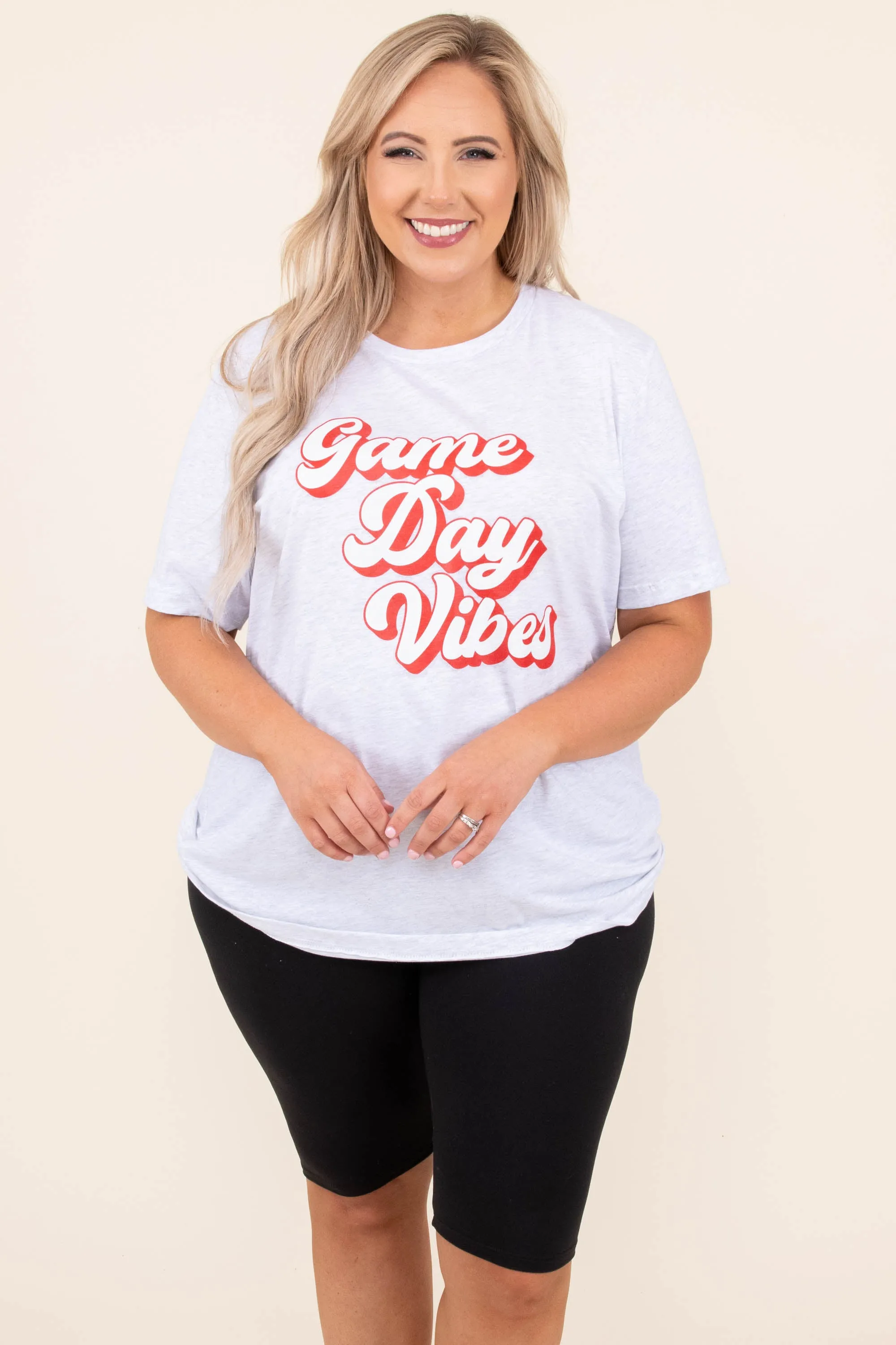 Game Day Vibes Tee, Ash Red