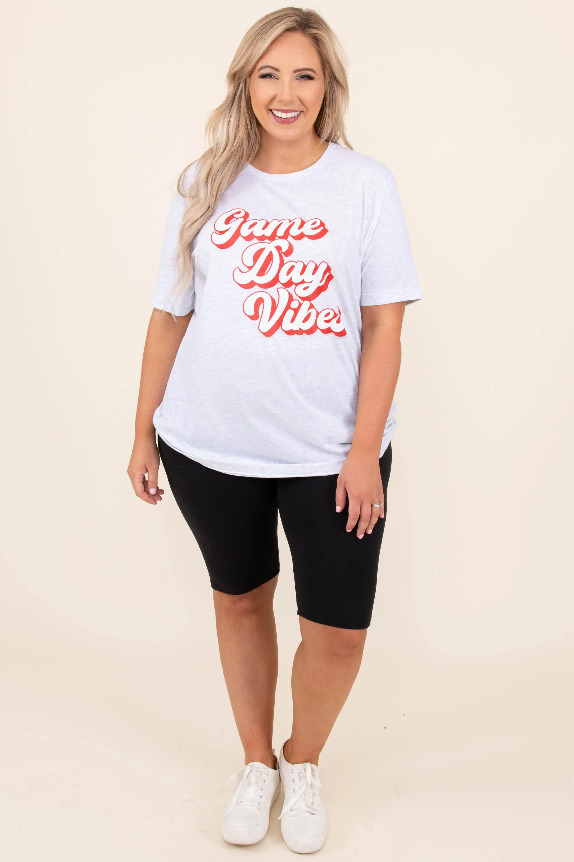 Game Day Vibes Tee, Ash Red