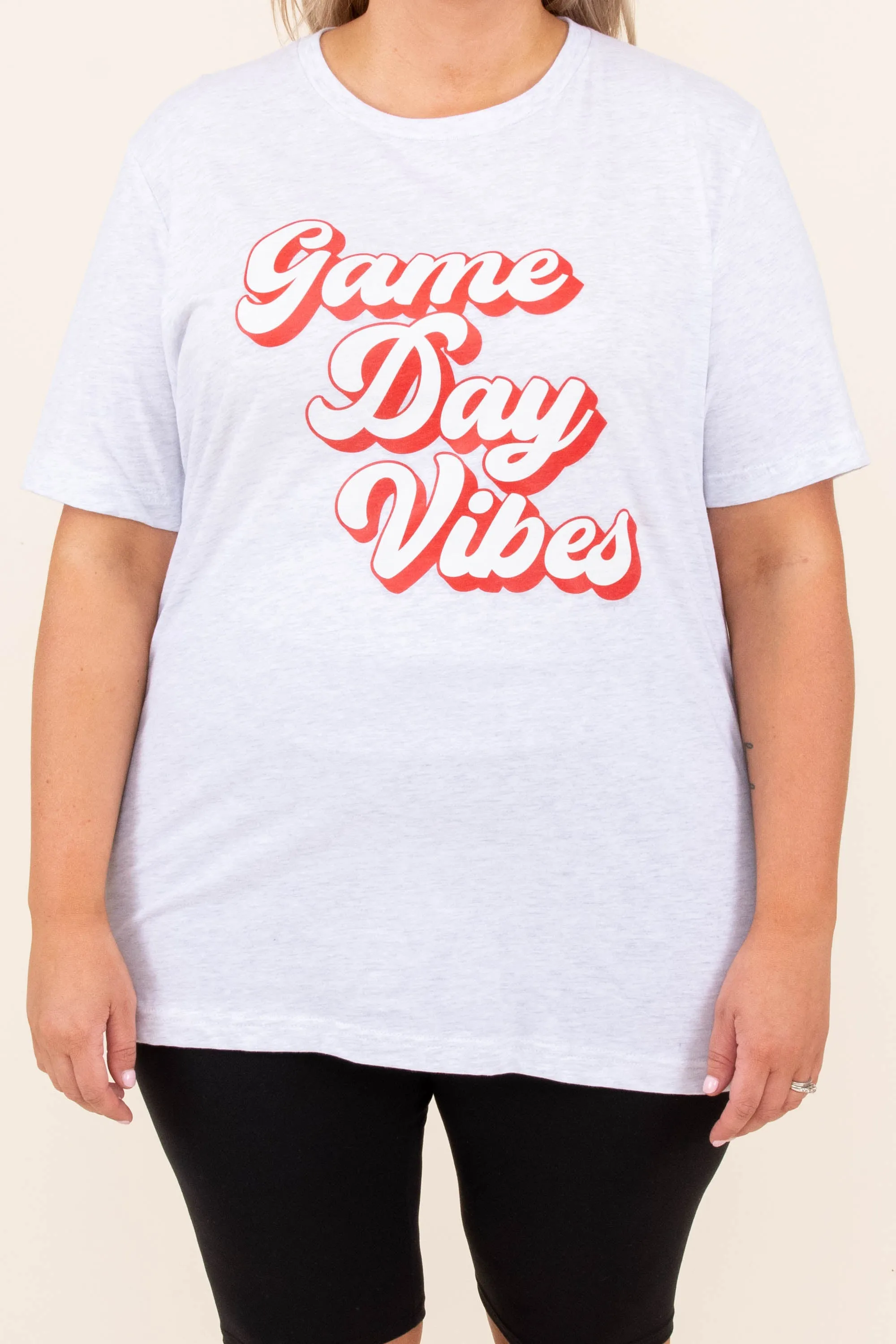 Game Day Vibes Tee, Ash Red