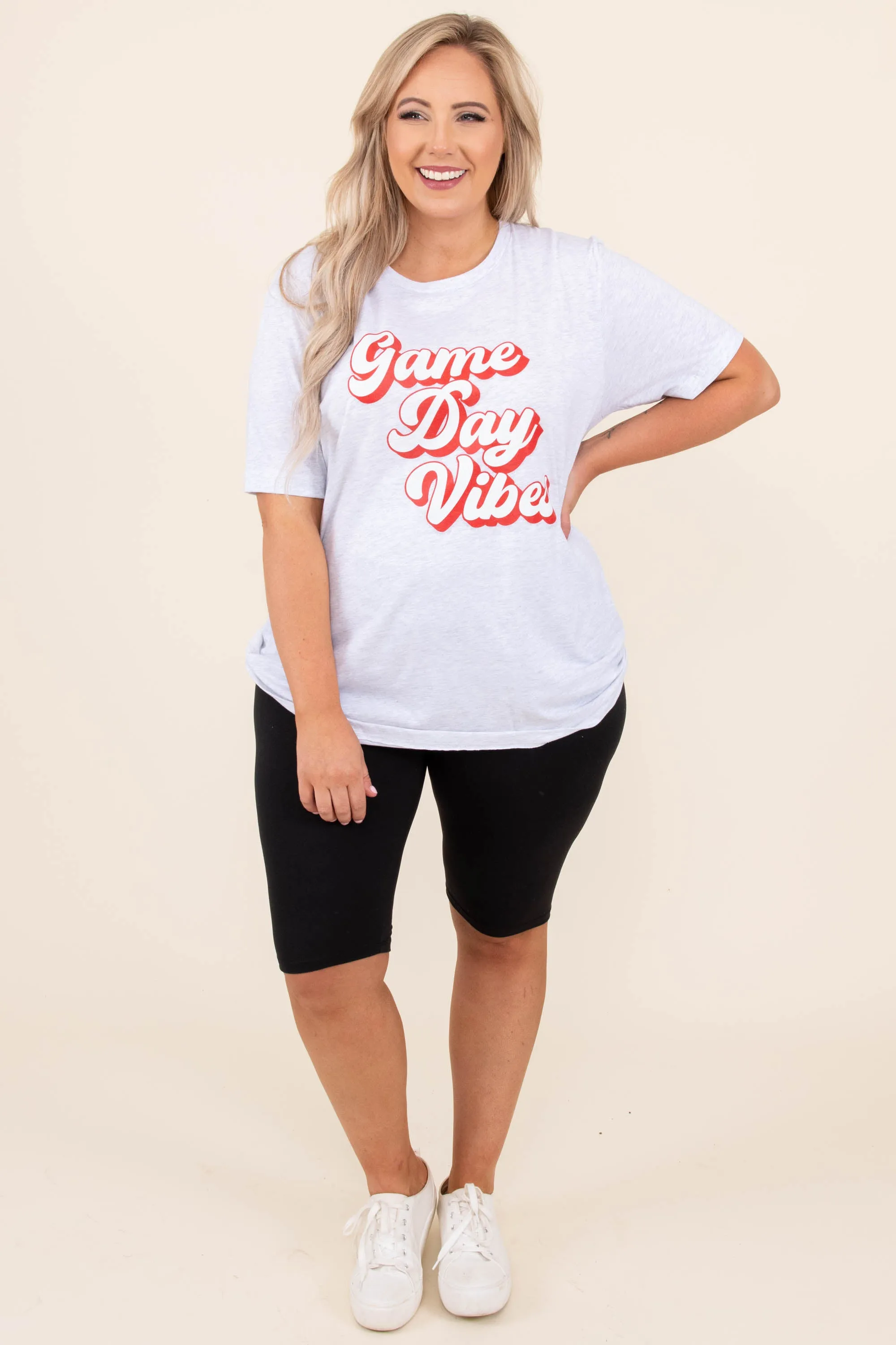 Game Day Vibes Tee, Ash Red