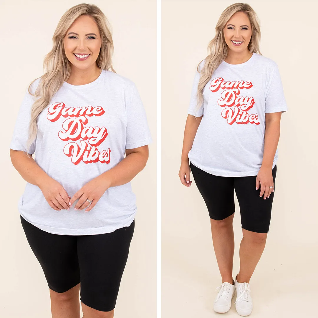 Game Day Vibes Tee, Ash Red
