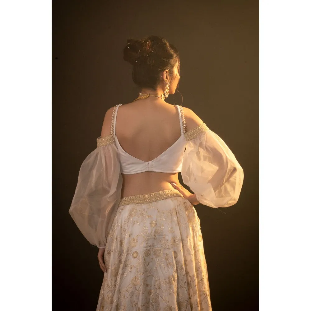 Monk & Mei Diana Brocade Lehenga (Set of 2)