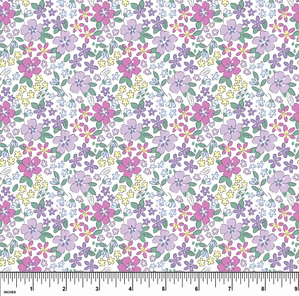 Purple Ditsy Floral H2O UV 50 Mocc