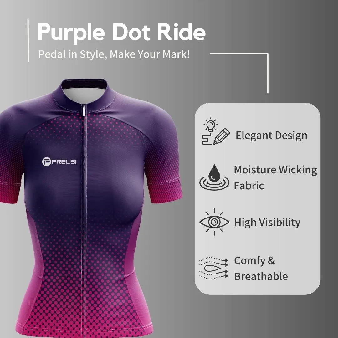 Purple Dot Ride | Women's Short Sleeve Cycling Set