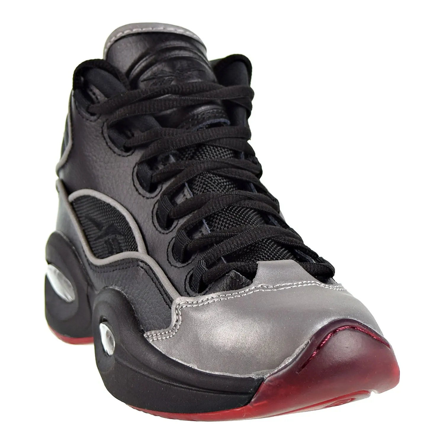 Reebok Question Mid A5 Jadakiss Big Kids Shoes Black/Silver Met/Red