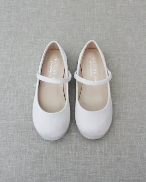 Satin Mary Jane Flats