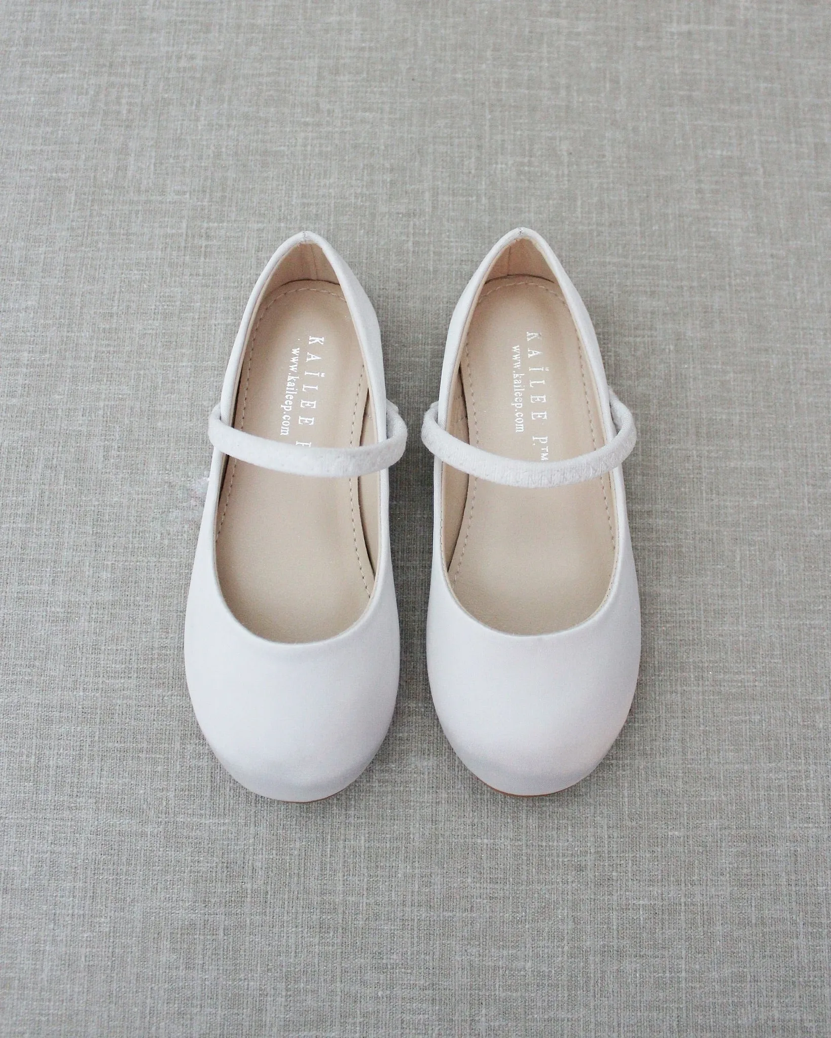 Satin Mary Jane Flats