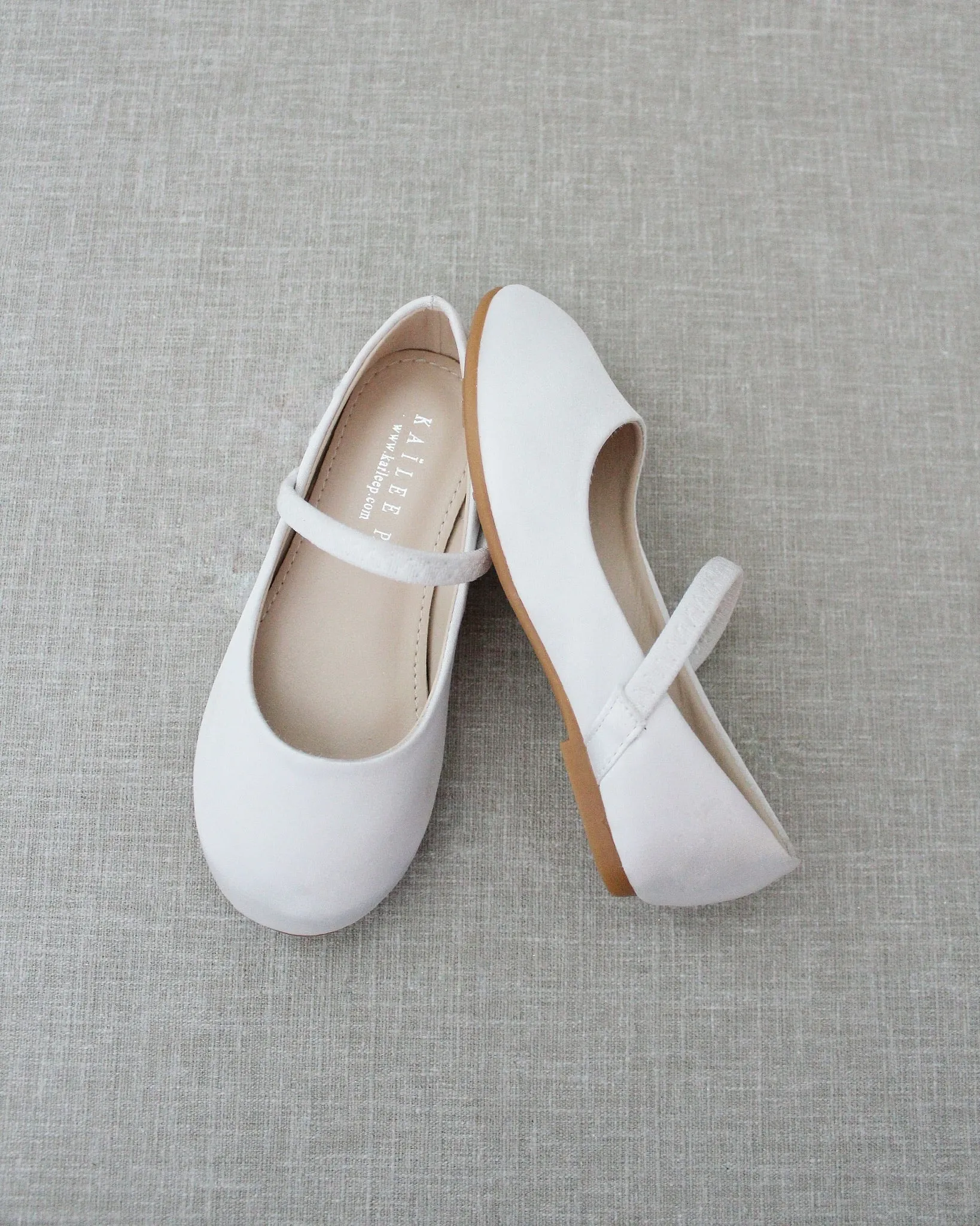 Satin Mary Jane Flats