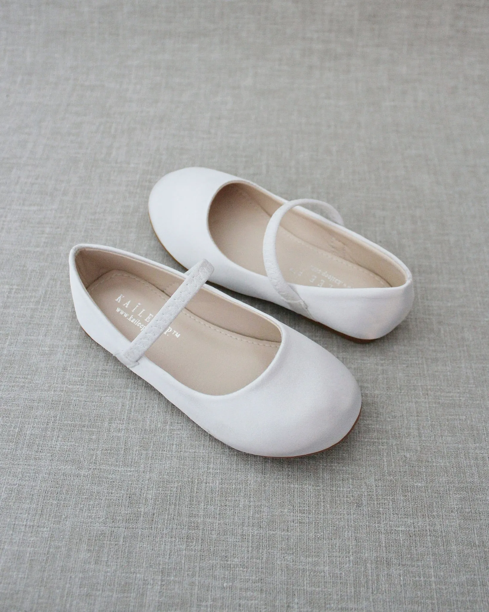 Satin Mary Jane Flats