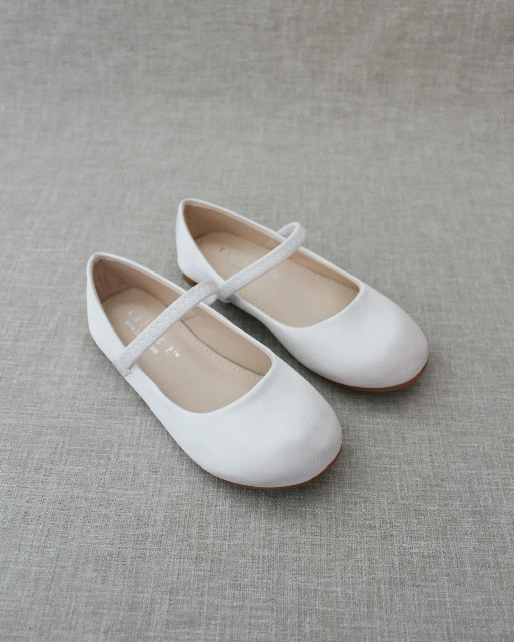 Satin Mary Jane Flats