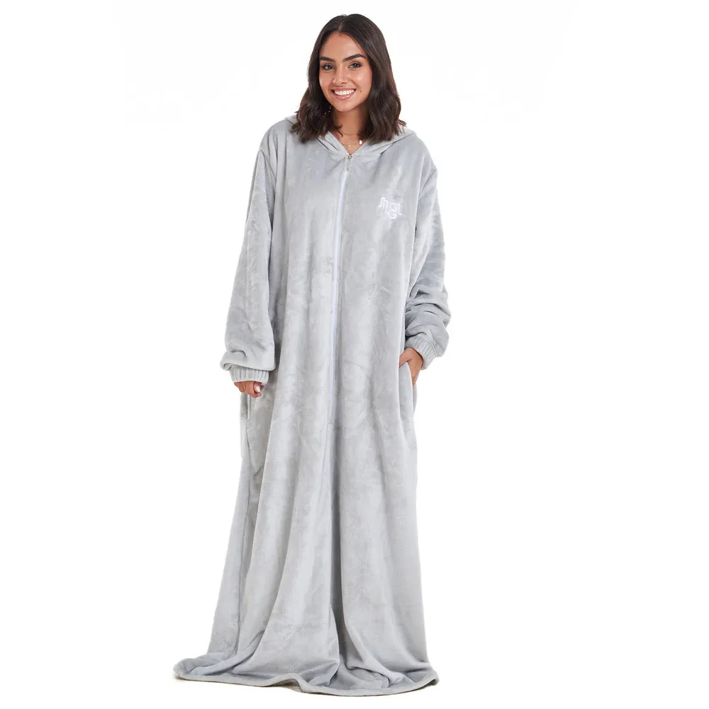 Snuggs Monk Wearable Blanket Light Grey