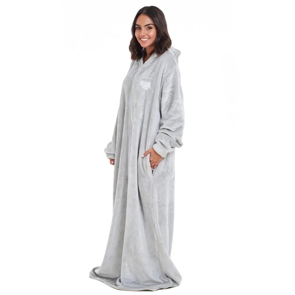 Snuggs Monk Wearable Blanket Light Grey