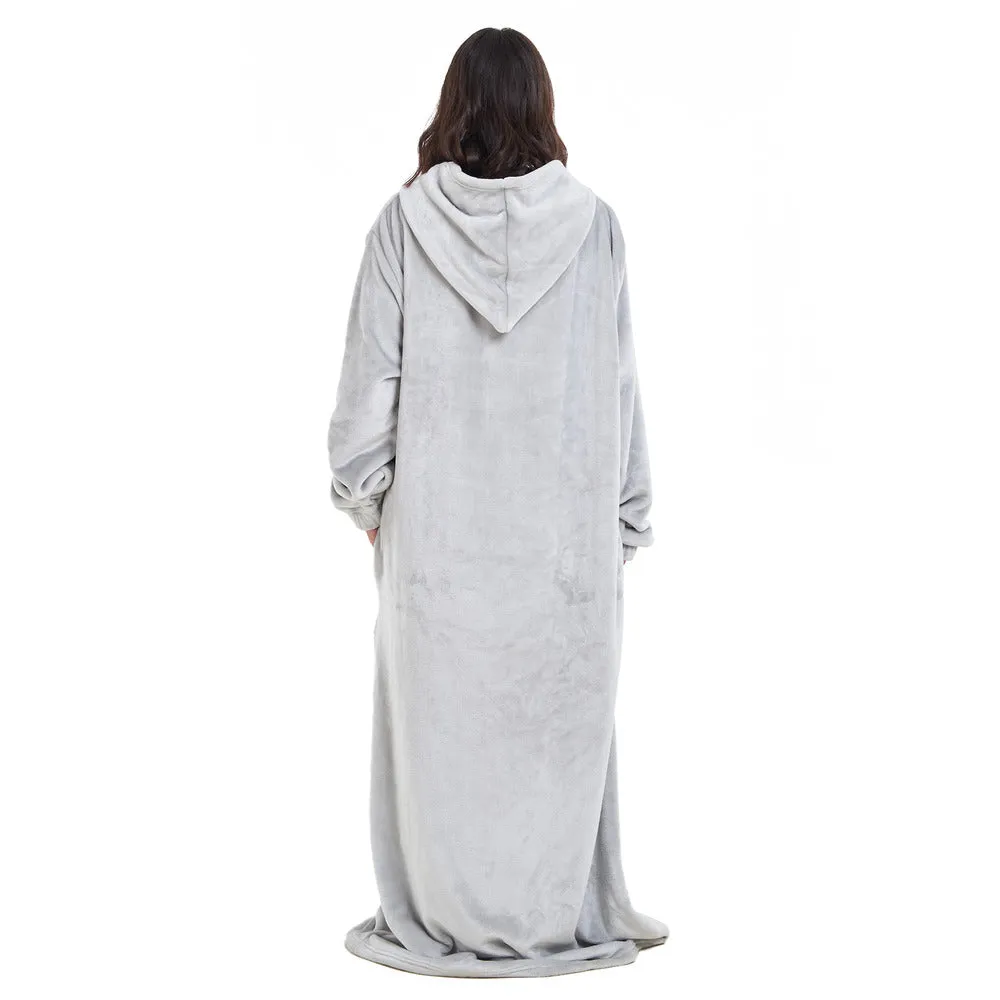 Snuggs Monk Wearable Blanket Light Grey