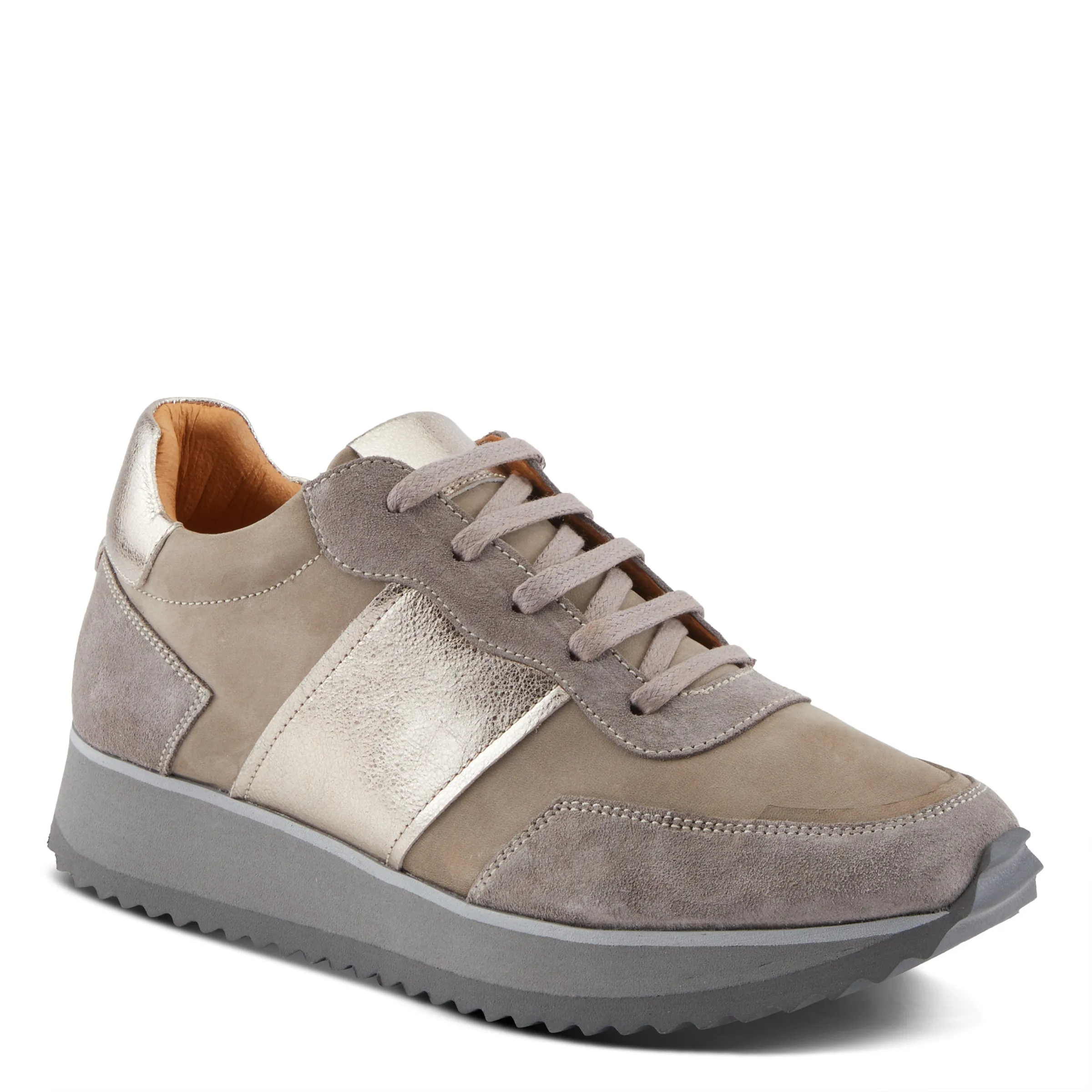 Spring Step Shoes Compter Women's Modern Fashion Leather and Suede Sneakers