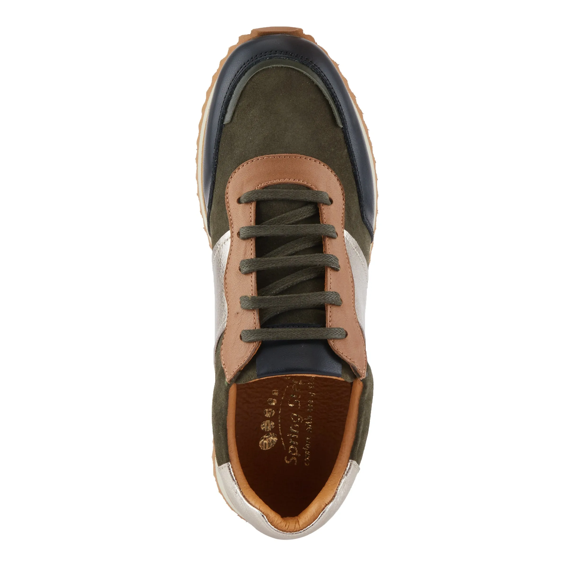 Spring Step Shoes Compter Women's Modern Fashion Leather and Suede Sneakers