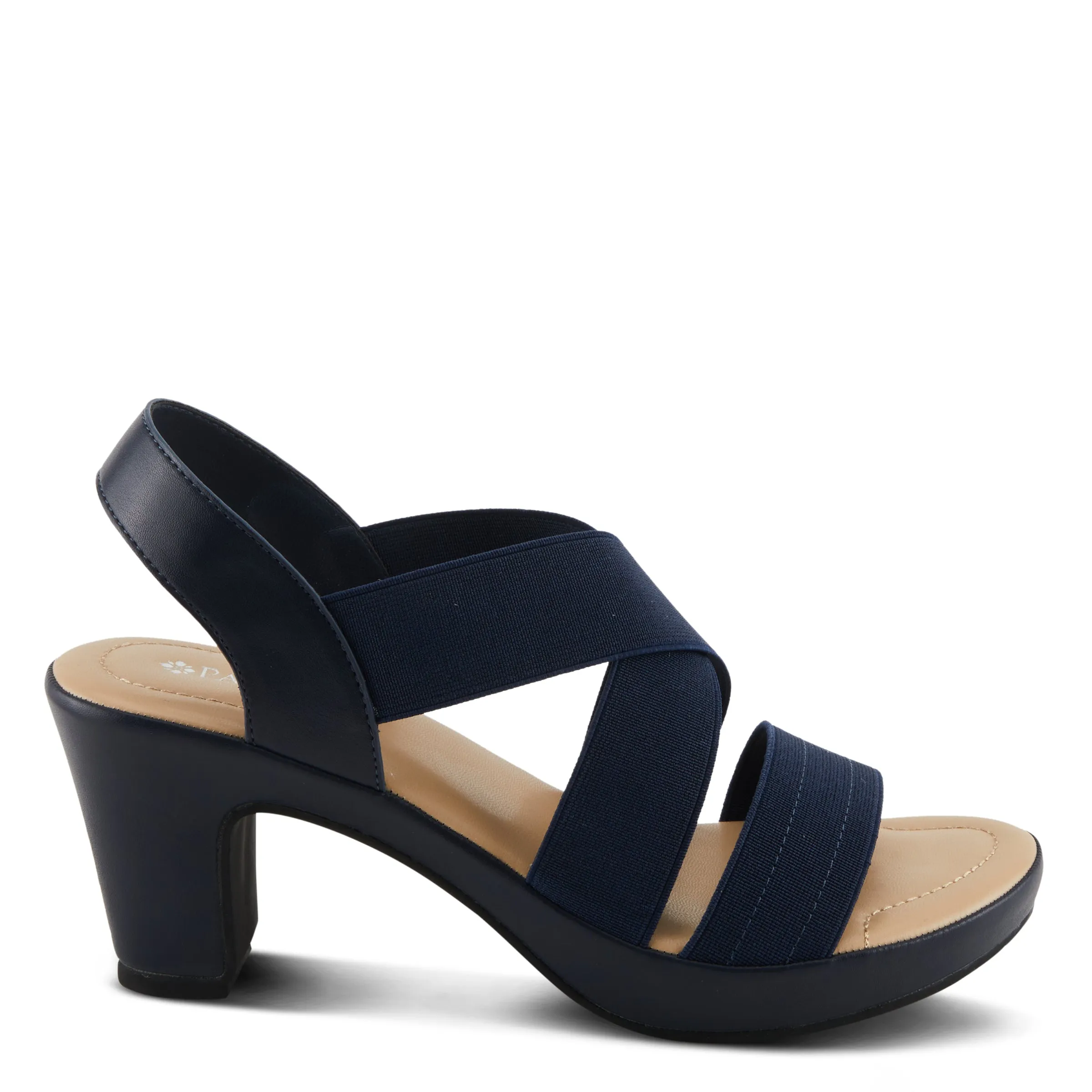 Spring Step Shoes Patrizia Diya Stretch Sandals Women’s Vegan Leather 3" Heel