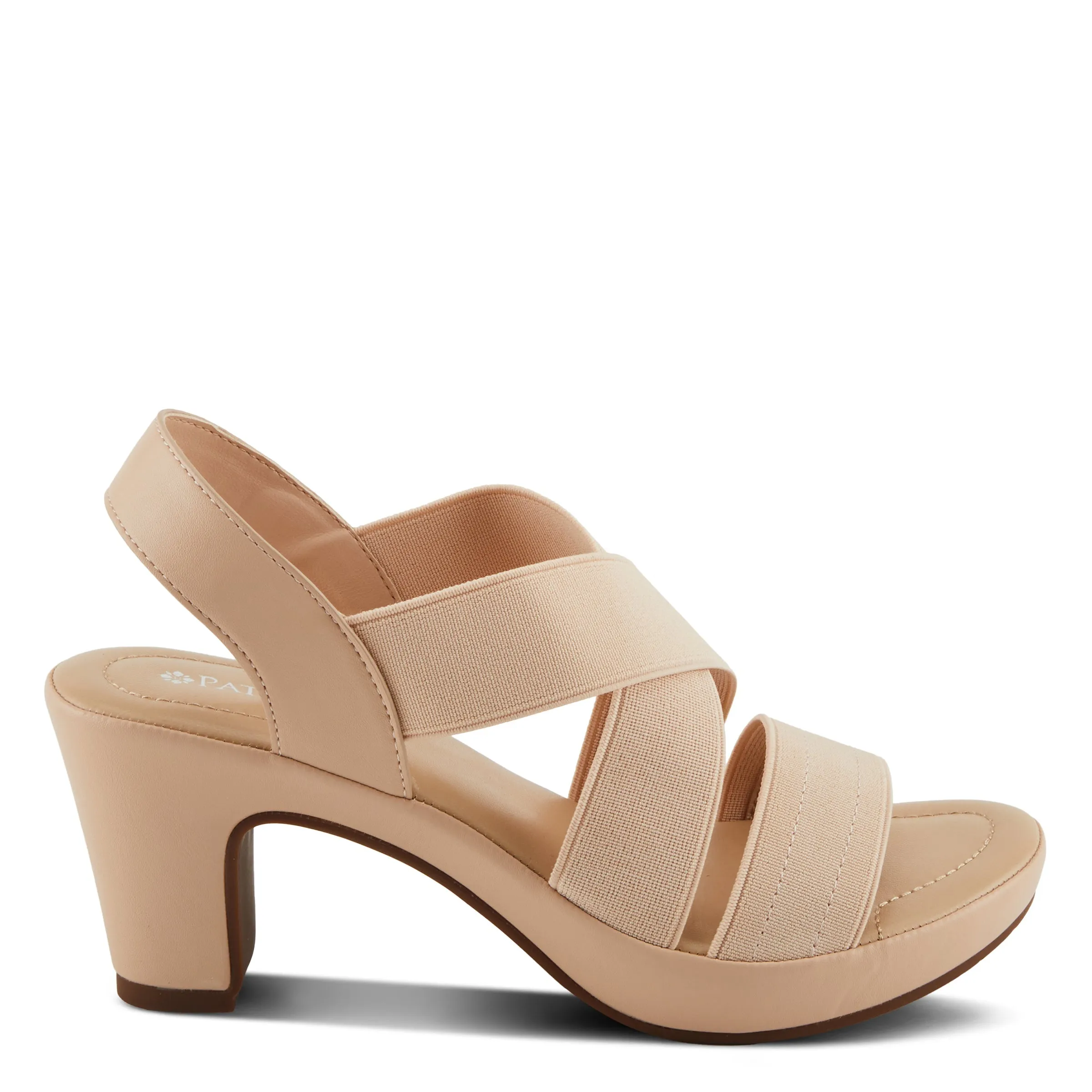 Spring Step Shoes Patrizia Diya Stretch Sandals Women’s Vegan Leather 3" Heel