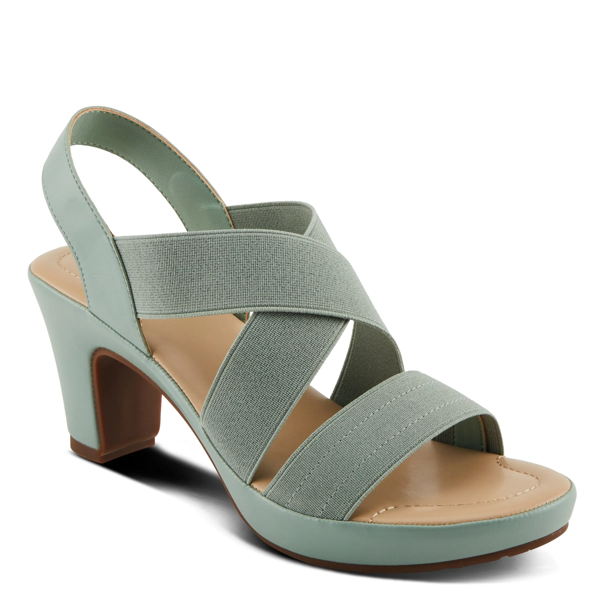 Spring Step Shoes Patrizia Diya Stretch Sandals Women’s Vegan Leather 3" Heel