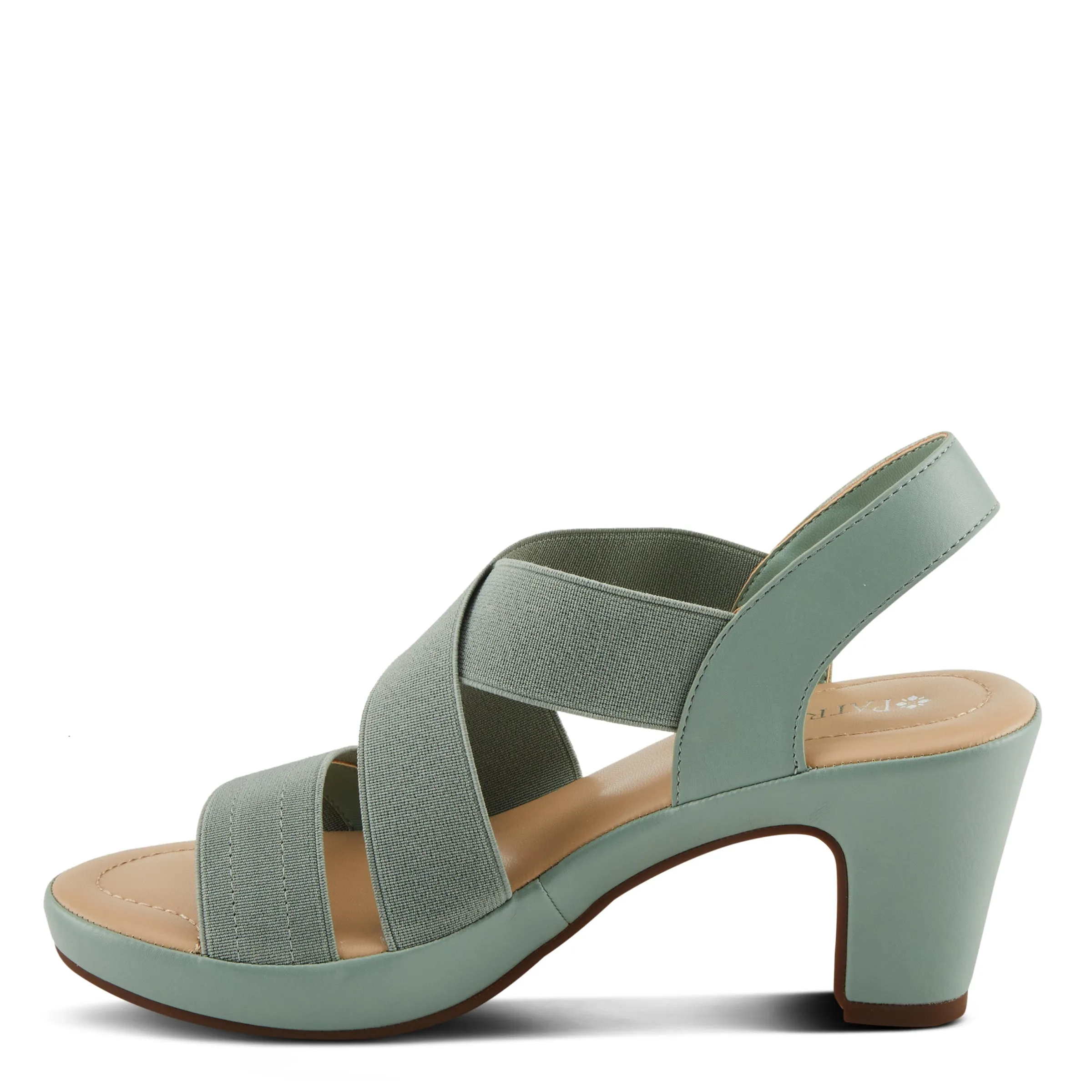 Spring Step Shoes Patrizia Diya Stretch Sandals Women’s Vegan Leather 3" Heel