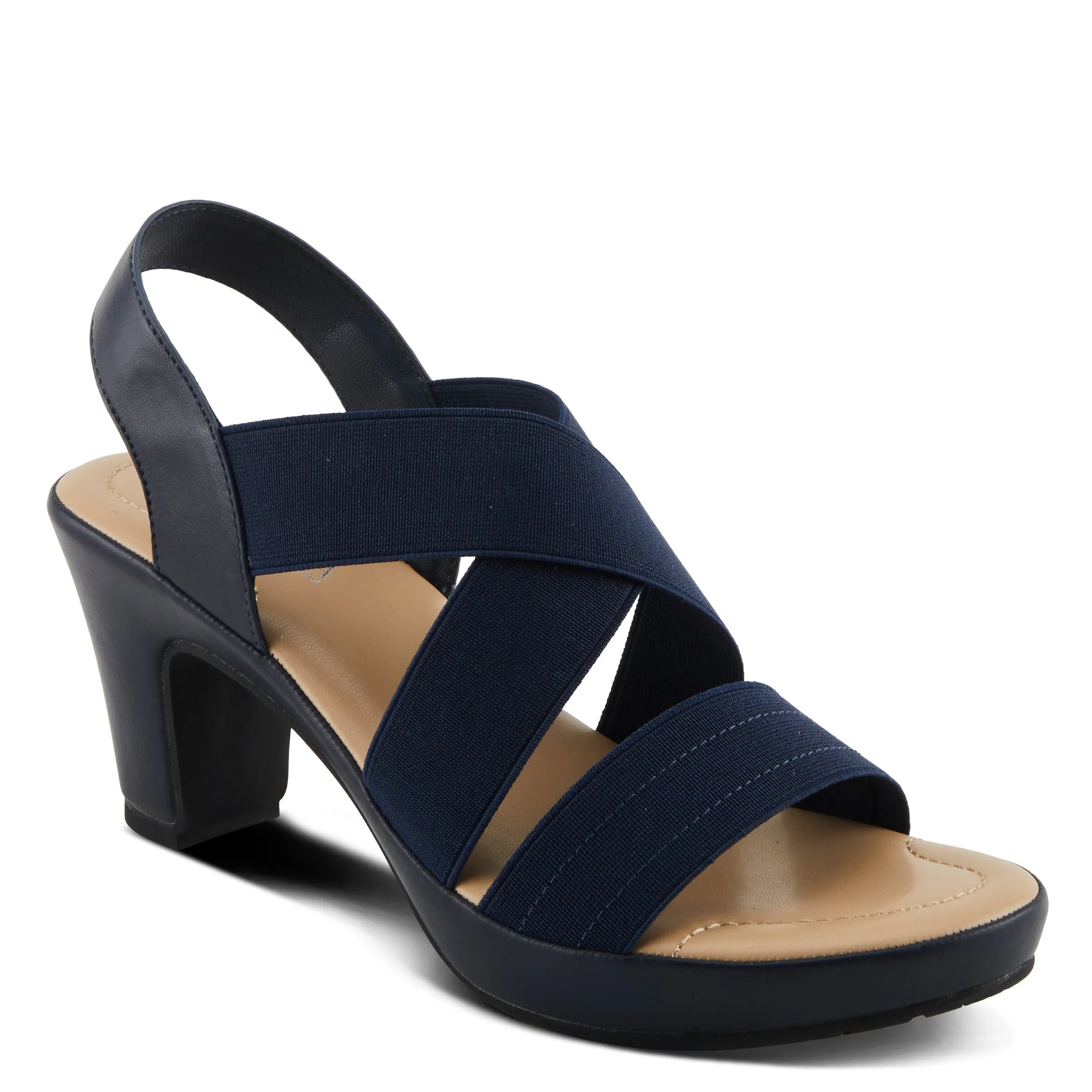 Spring Step Shoes Patrizia Diya Stretch Sandals Women’s Vegan Leather 3" Heel