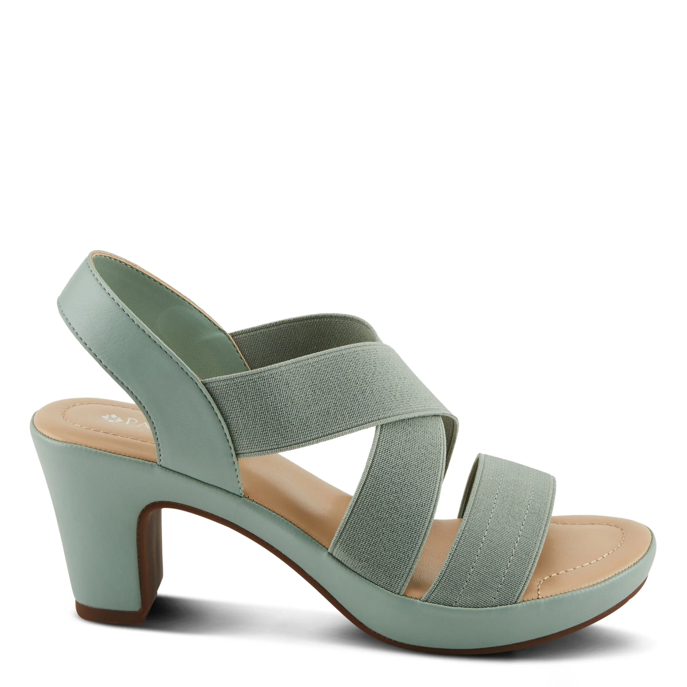 Spring Step Shoes Patrizia Diya Stretch Sandals Women’s Vegan Leather 3" Heel