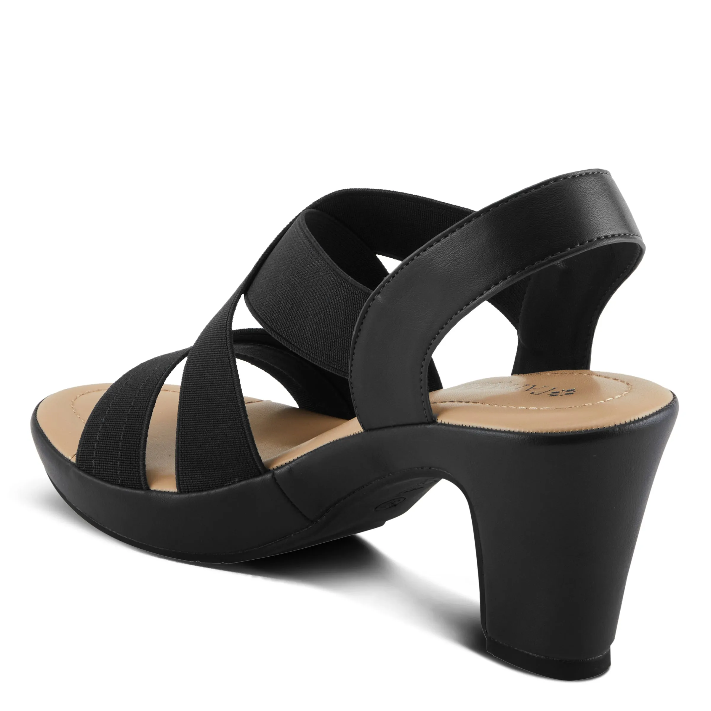 Spring Step Shoes Patrizia Diya Stretch Sandals Women’s Vegan Leather 3" Heel