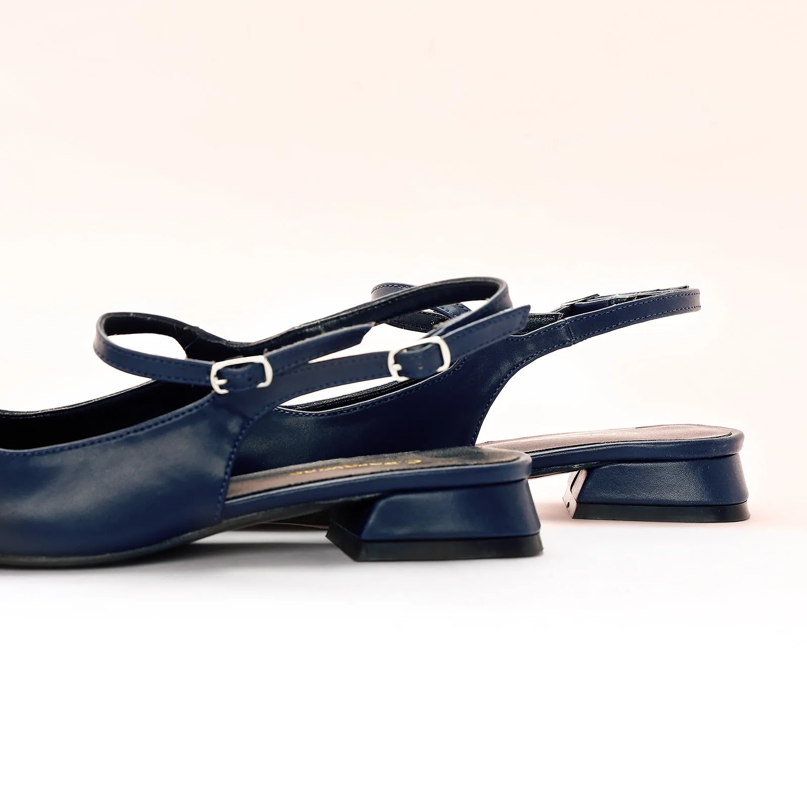 Squared Toe Slingback Flats