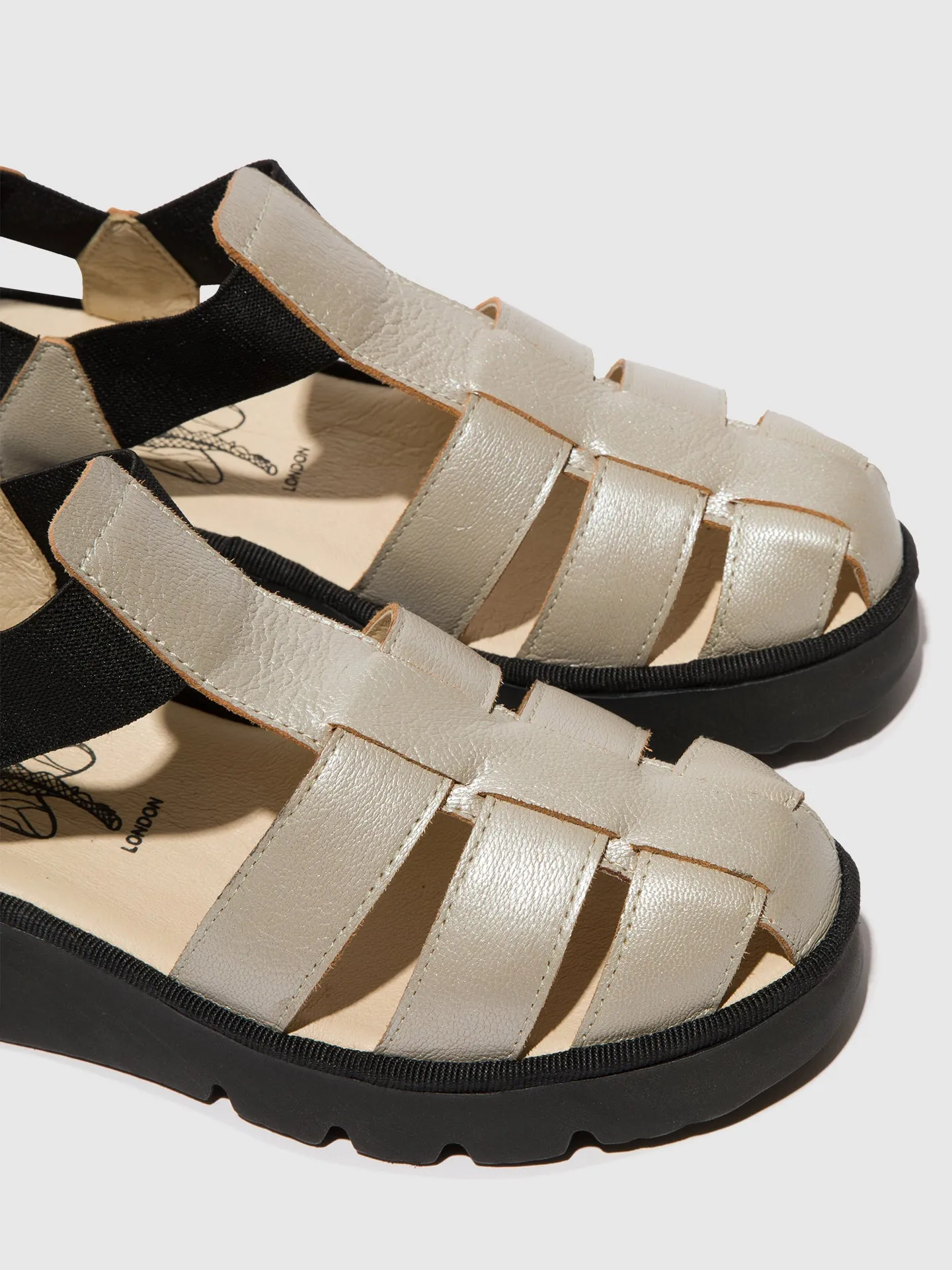T-Strap Sandals PEFI429FLY SILVER