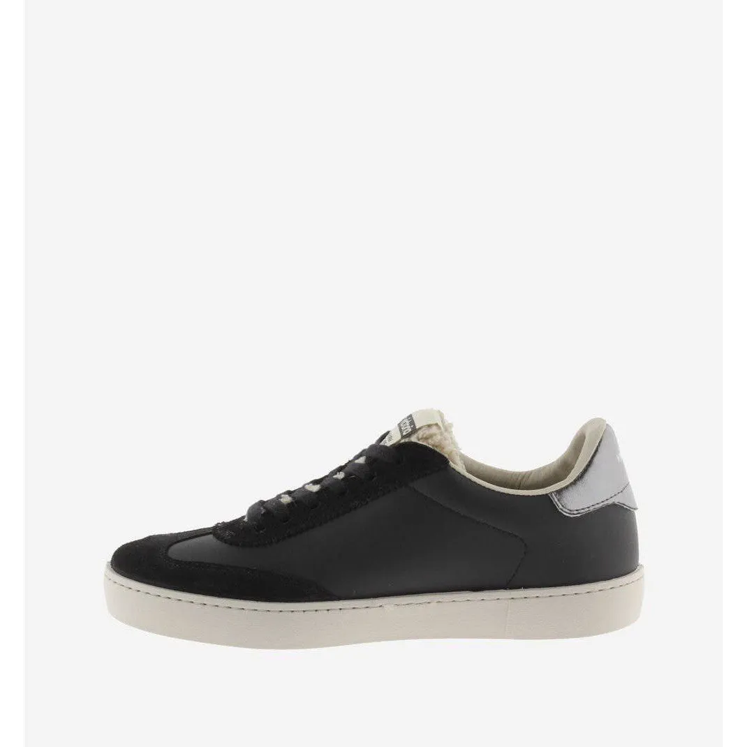 Victoria 1126185 Berlin Ladies Spanish Black Leather Lace Up Trainers