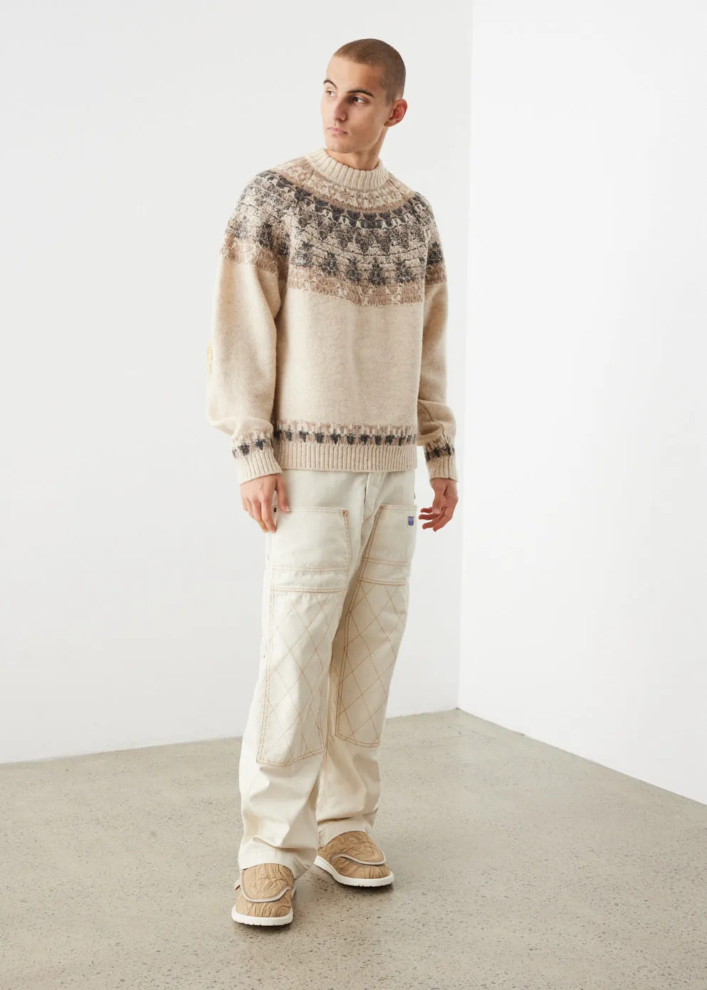 Wool Nordic Smiley Knit