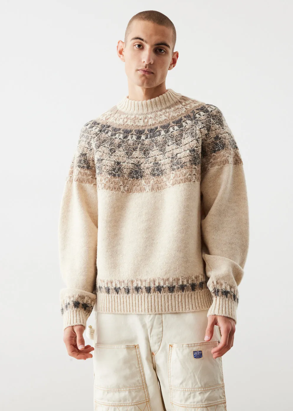 Wool Nordic Smiley Knit