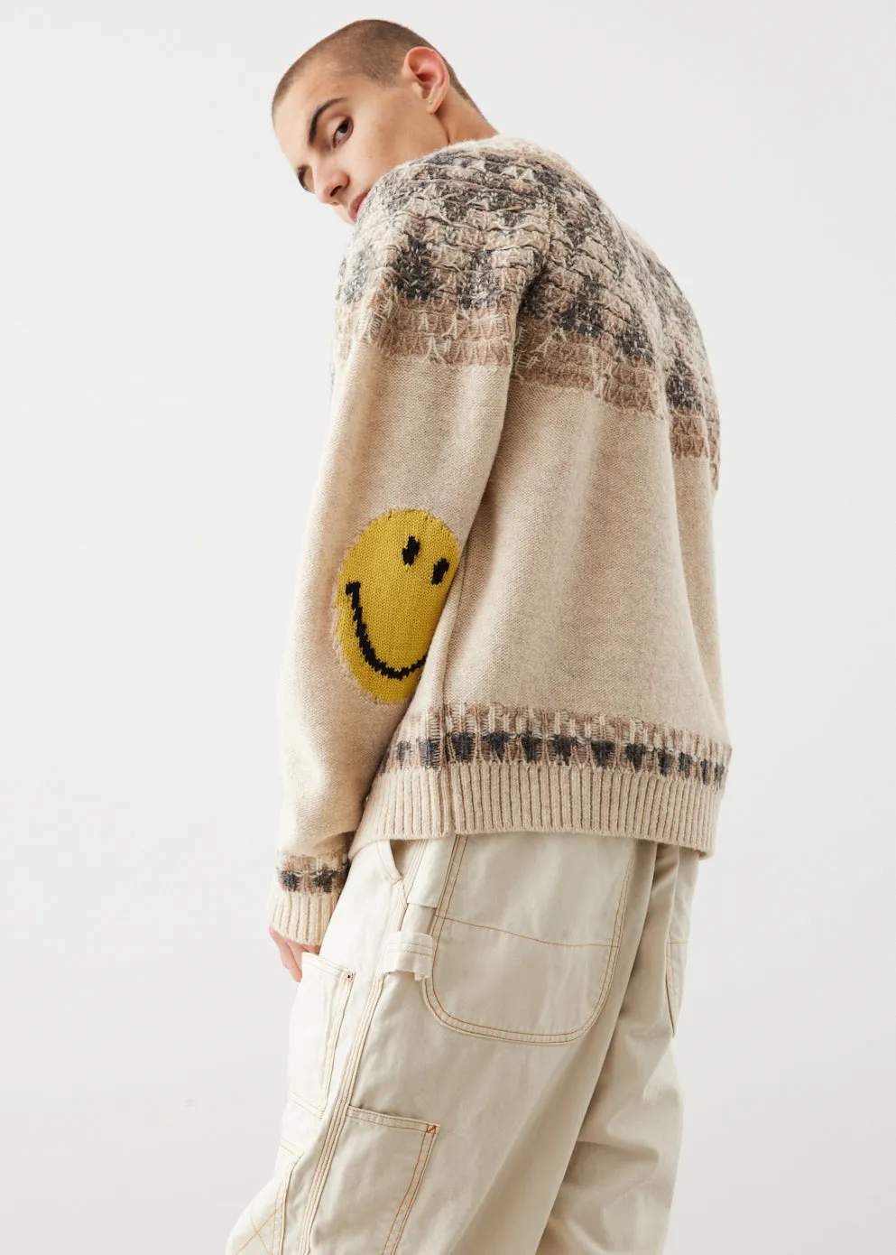Wool Nordic Smiley Knit