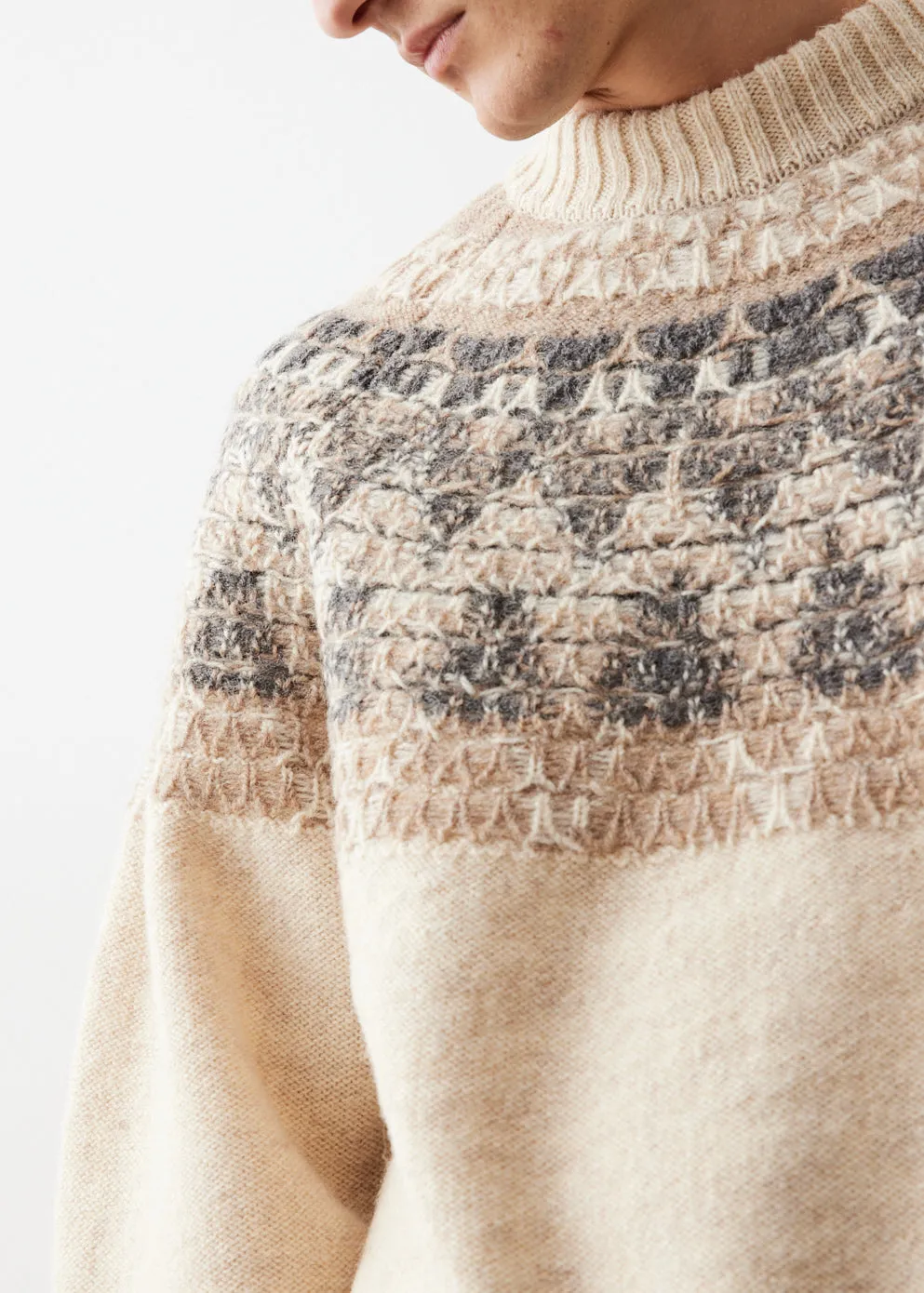 Wool Nordic Smiley Knit